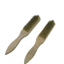 IB-WB-003 Industrial Natural Beech Wooden Handle Steel Wire Brushes